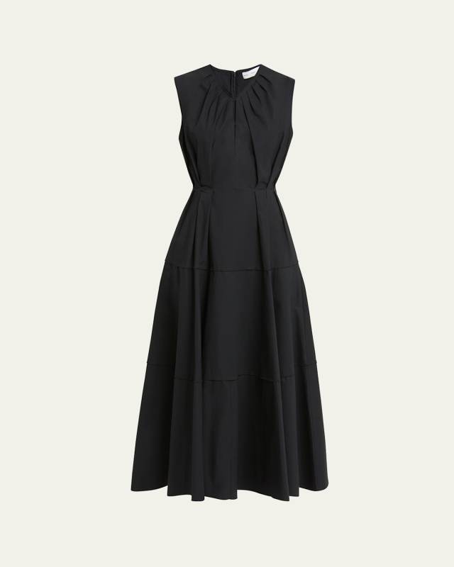 Kailey Stretch Poplin Maxi Dress
